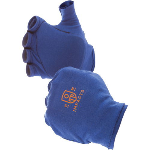 Anti-Impact Fingerless Right-Hand Glove Liner, 6/X-Small, Synthetic Palm, Slip-On Cuff Action Paper