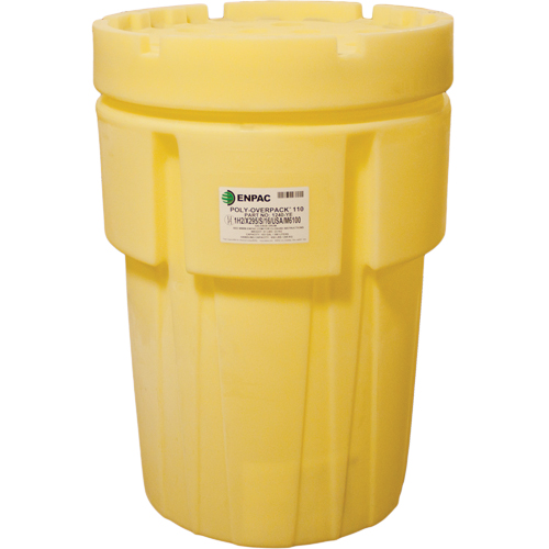Baril de r&eacute;cup&eacute;ration Poly-Overpack 110 , 103 gal. US, Stationnaire Action Paper