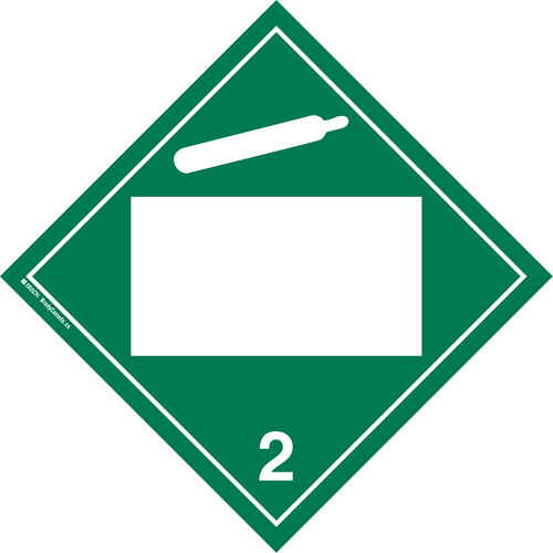 Plaque-&eacute;tiquette TMD gaz non toxique, Plastique Action Paper