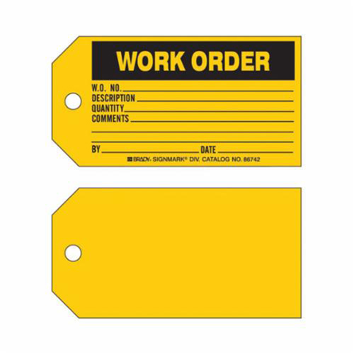 &eacute;tiquette Work Order, Papier, 5-3/4" la x 3" h, Anglais Action Paper
