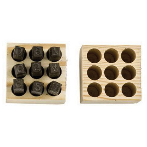 Jeux de tampons num&eacute;rot&eacute;s en acier, # 4/6/3/2/1/8/9/7/5, 1/4" Action Paper