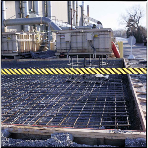 Barricade Tape, English, 3" W x 200' L, 3 mils, Black on Yellow Action Paper