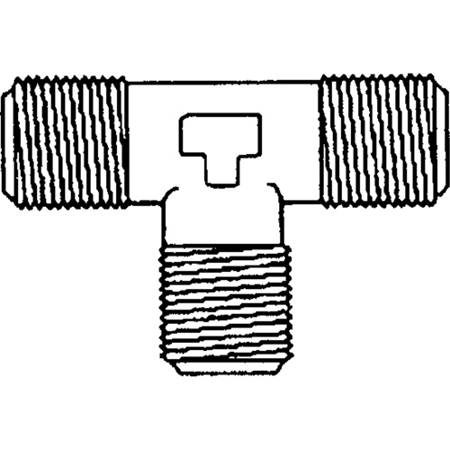 Male Pipe Tee, Brass, 1/8" Action Paper