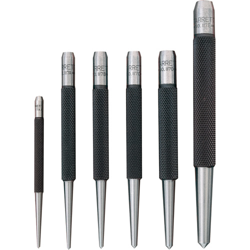 Centre Punches With Round Shanks, 5 Pieces Action Paper
