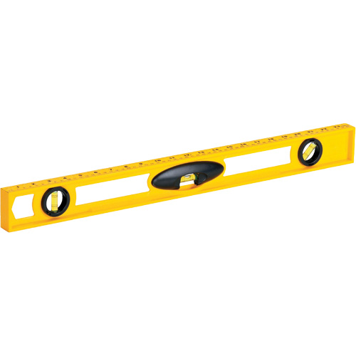 High-Impact ABS Level, I-Beam, 24" L, Plastic, 3, Non-Magnetic Action Paper