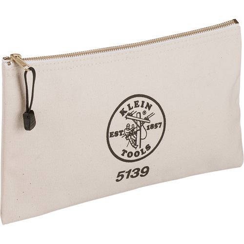 Zipper Tool Pouch, Canvas, 1 Pockets, Beige Action Paper