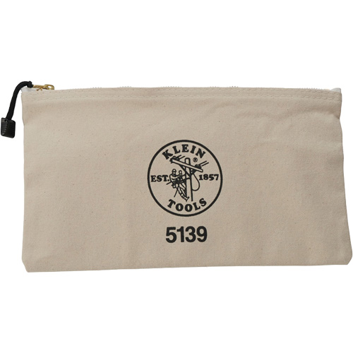 Zipper Tool Pouch, Canvas, 1 Pockets, Beige Action Paper