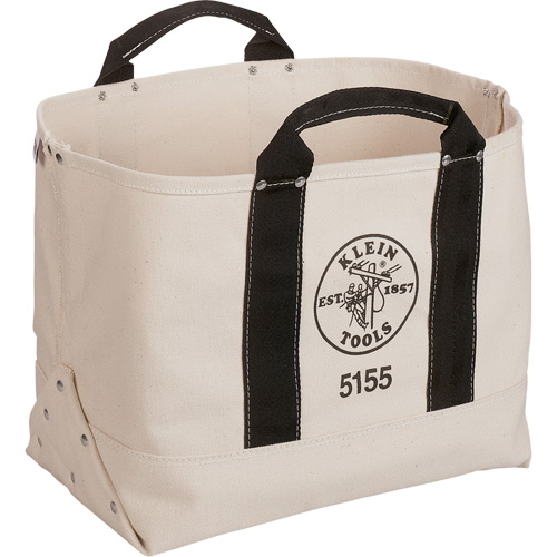 Heavy-Duty 17" Tool Bag, Canvas, 1 Pockets, Beige/Black Action Paper