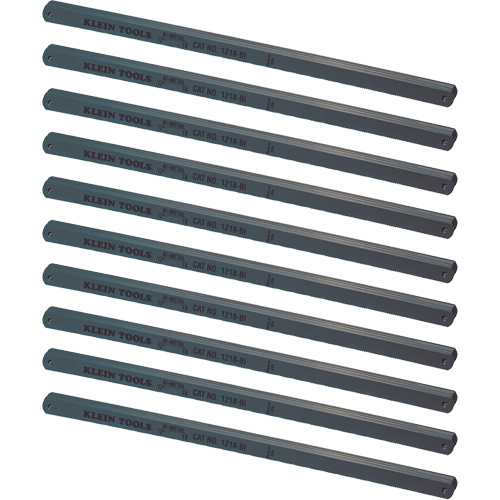 Hacksaw Blades, Bi-Metal, 12" L, 18 TPI Action Paper