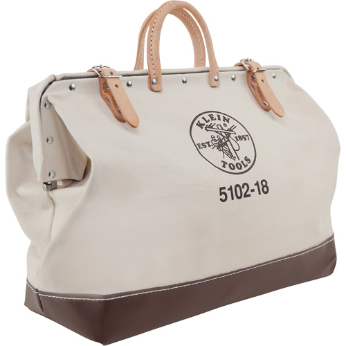Heavy-Duty 18" Tool Bag, Canvas, 1 Pockets, Beige Action Paper