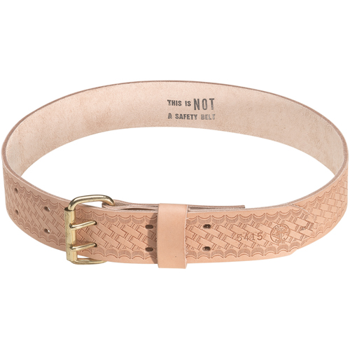 Heavy-Duty Embossed Tool Belt, Leather, Tan Action Paper