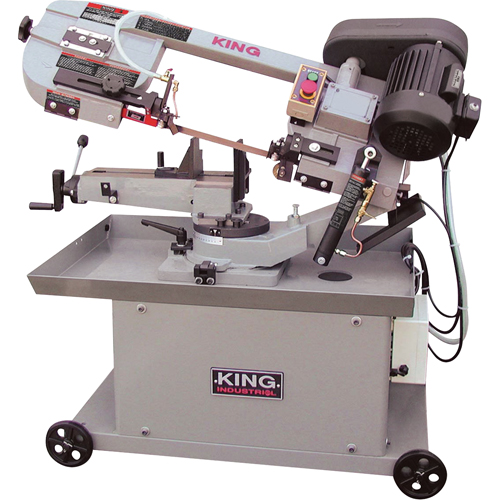 Metal Cutting Dual Swivel Band Saws, Horizontal/Vertical, Round 7" and 7" x12"  Rectangular Cutting Capacity Action Paper