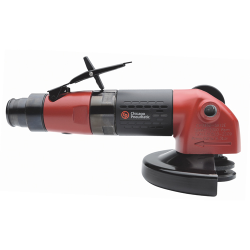 Industrial Angle Grinders, 5" Wheel, 1/2" NPT Inlet, 12000 RPM Action Paper