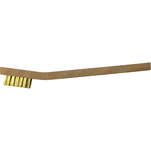 Small Cleaning Scratch Brushes, Brass, 3 x 7 Wire Rows, 7-3/4" Long Action Paper