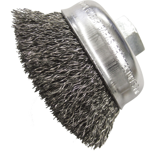 2-3/4" Crimped Wire Wheel Cup Brushes Action Paper
