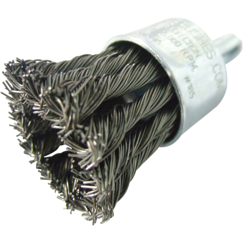 Brosses mont&eacute;es &agrave; fils nou&eacute;s, 1" dia., dia. Des fils 0,020", Tige 1/4" Action Paper