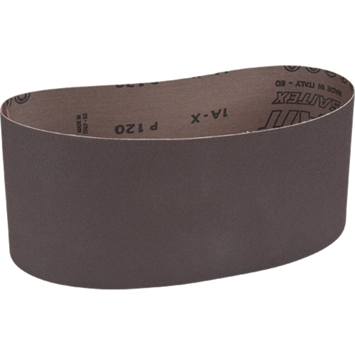 Portable Abrasive Belt, 4" W x 24" L, Aluminum Oxide, 120 Grit Action Paper