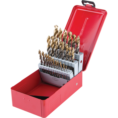 Jobber Drill Set, 29 Pieces, High Speed Steel Action Paper