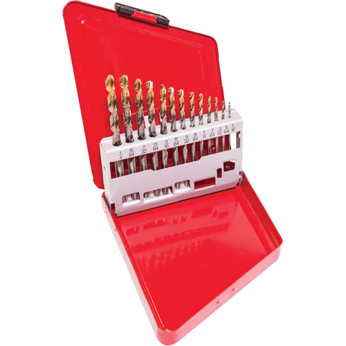 Jobber Drill Set, 13 Pieces, High Speed Steel Action Paper