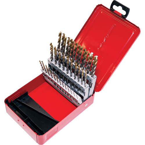 Jobber Drill Set, 60 Pieces, High Speed Steel Action Paper