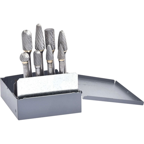 Jeu de fraises en carbure &agrave; double coupe, 8 morceaux Action Paper