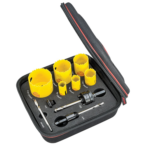 Trousse de scie pour plombier pour trou &agrave; coupe profonde, 10 morcea Action Paper