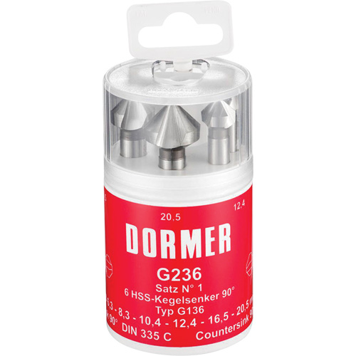 90° Countersink Set, 6 Pieces Action Paper