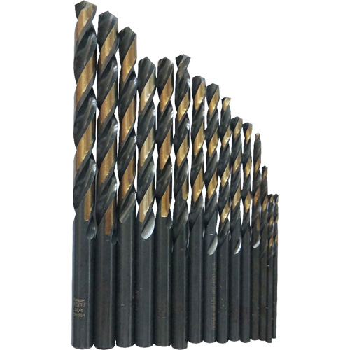 Jobber Length Drill Bit Set, 29 Pieces, High Speed Steel Action Paper