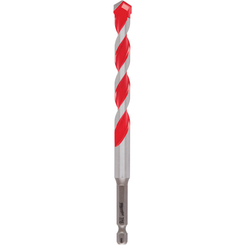 Shockwave Reduced Shank Hammer Drill Bit, 7/16", Carbide, 4" Flute Action Paper