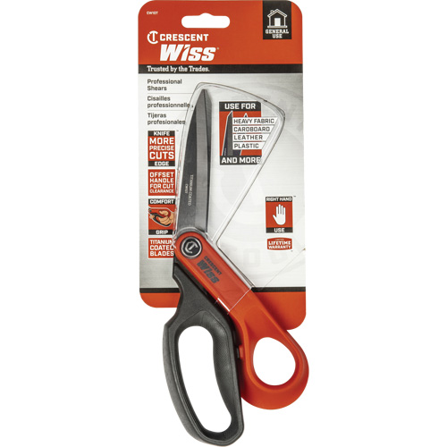 Tradesman Shears, 10", Rings Handle Action Paper