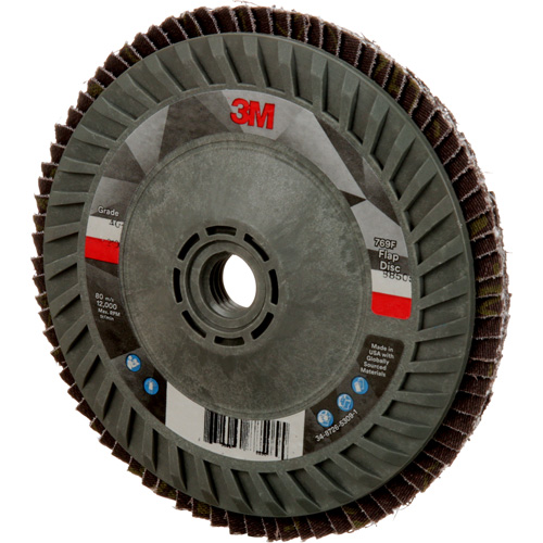 769F Quick Change Flap Disc, 5" x 5/8"-11, Type 27, 40+ Grit, Ceramic Action Paper