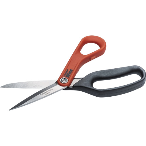 Cisaille tout usage en acier inoxydable pour ouvrier professionnel, 8-1/2", Poign&eacute;e Anneaux Action Paper