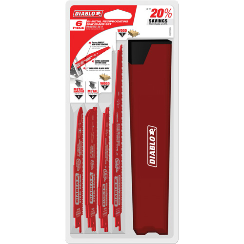 Nail-Embedded Wood & Metal Cutting/Demo Reciprocating Saw Blade Set Action Paper
