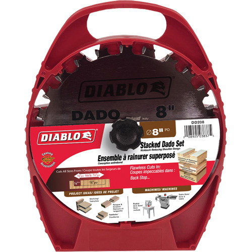 Carbide Stacked Dado Saw Blade Set Action Paper