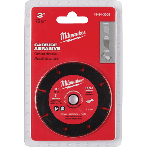 Carbide Abrasive Blade, 3" x 3/8" Arbor, Silicon Carbide, 20000 RPM Action Paper
