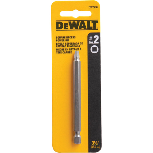 Embout pour outil motoris&eacute;, Carr&eacute;e, Embout #2, Prise 3-1/2", Longueur 3-3/5" Action Paper