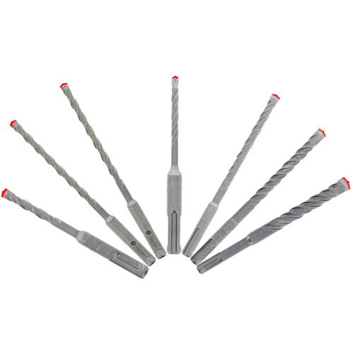 Rebar Demon SDS-Plus 4-Cutter Full Carbide Head Hammer Bit Set, 7 Pieces, Carbide Action Paper