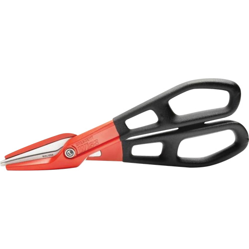 13" Serrated Aluminum Tinner Snip with Dipped Handle, 3" Cut Length, Straight Cut Action Paper