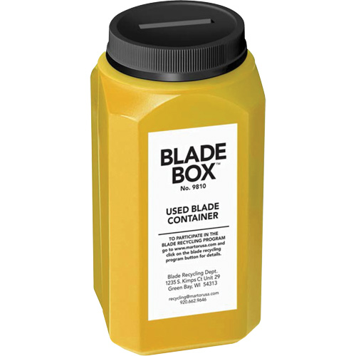 Used Blade Container Action Paper