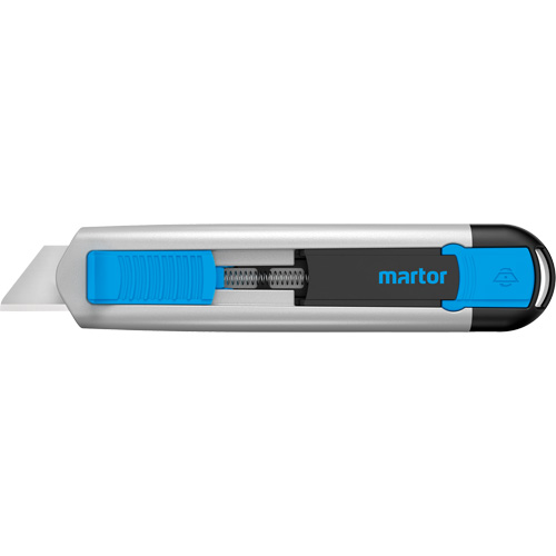 Couteau de s&eacute;curit&eacute; r&eacute;tractable Secubase 525 avec lame &agrave; pointe &eacute;mouss&eacute;e, 18 mm, Prise en Aluminium Action Paper