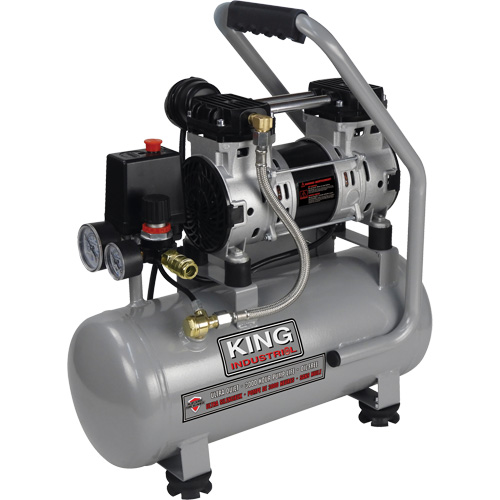 Ultra-Quiet Oil-Free Air Compressor, Gas, 3 gal., 135 PSI Action Paper