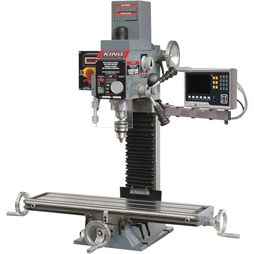 Milling Drilling Machine with 3-Axis Digital Readout, 2 Speeds, 3/4"/5/8" Drilling Capacity Action Paper