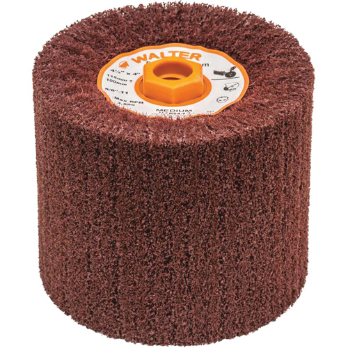 Tambour de conditionnement de surface Blendex, 4-1/2" dia. x 4" la, 5/8"-11 Arbre, Grain Moyen Action Paper