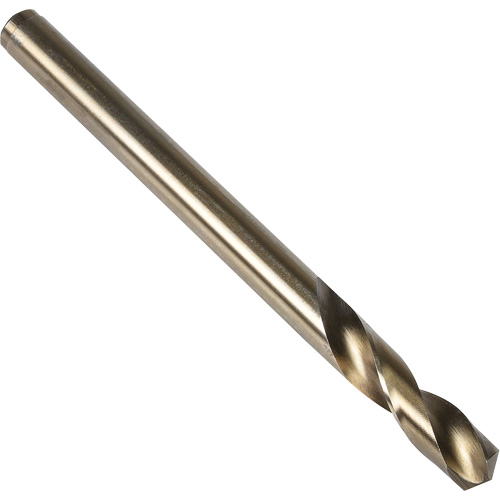 Jobber Drill Bit, High Speed Cobalt, 9/32", 4-1/4" L, 1-1/2" Flute, 135° Point Angle Action Paper