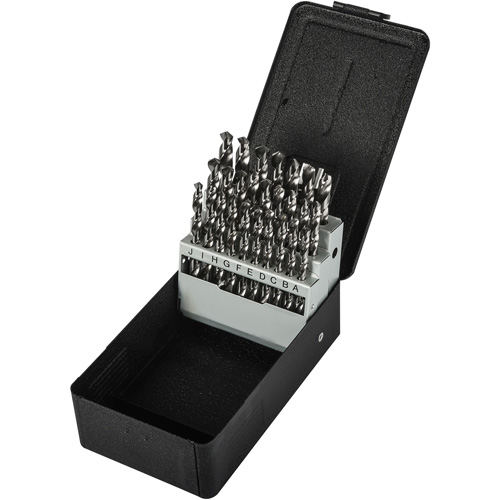 Jobber Length Drill Bit Set, 26 Pieces, High Speed Steel Action Paper