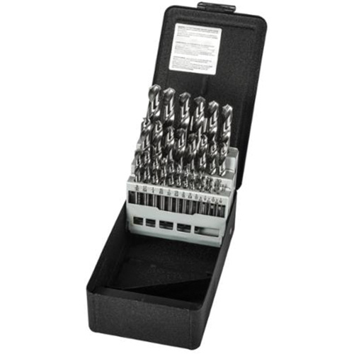 Screw Machine Drill Bit Set, 29 Pieces, High Speed Steel Action Paper