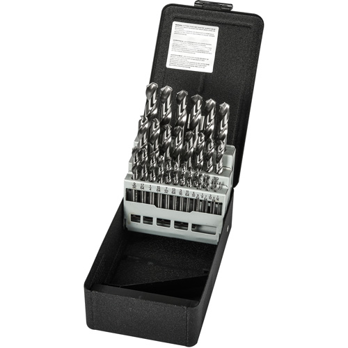 Stub Length Drill Bit Set, 29 Pieces, High Speed Steel Action Paper