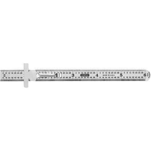 Industrial Precision Flexible Ruler, 6" L, Steel Action Paper