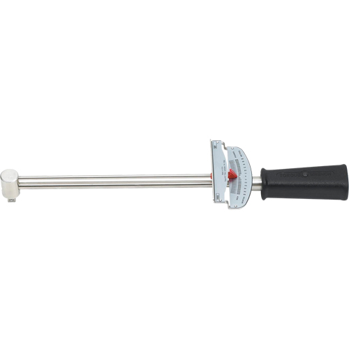 Beam Torque Wrench, Click, 3/8" Square Drive, 0 - 800 in-lbs. Action Paper
