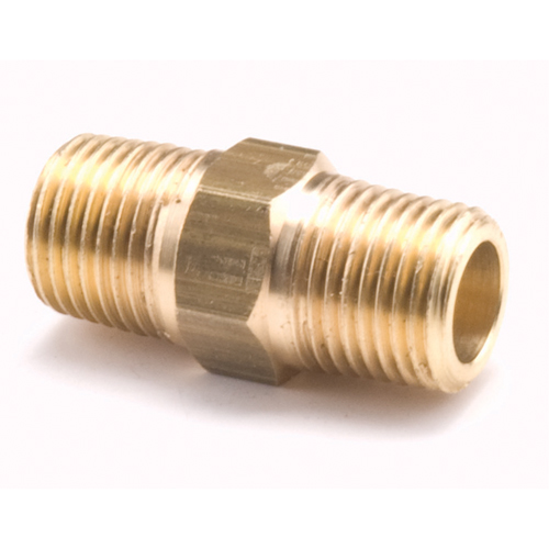 Hex Pipe Nipples, Brass, 1/4", Standard Action Paper